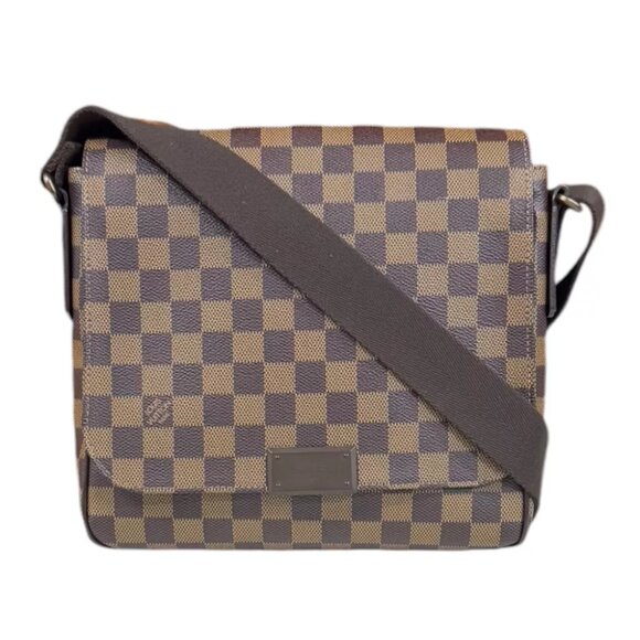 LOUIS VUITTON Shoulder Bag N41213 Damier canvas Damier District PM used - Picture 1 of 8